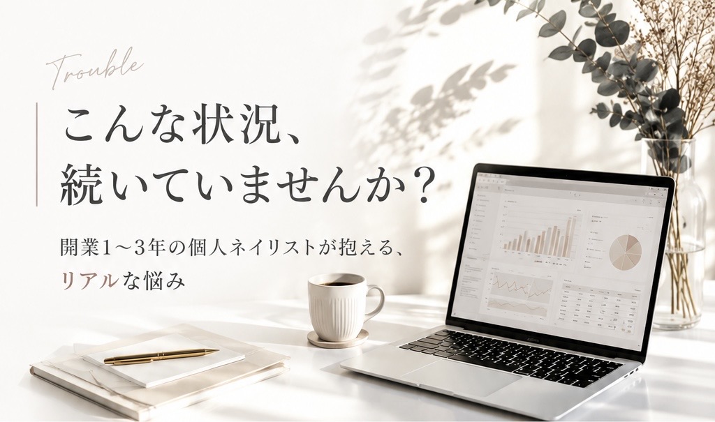 こんな状況、続いていませんか？ 開業1〜3年の個人ネイリストが抱える、リアルな悩み